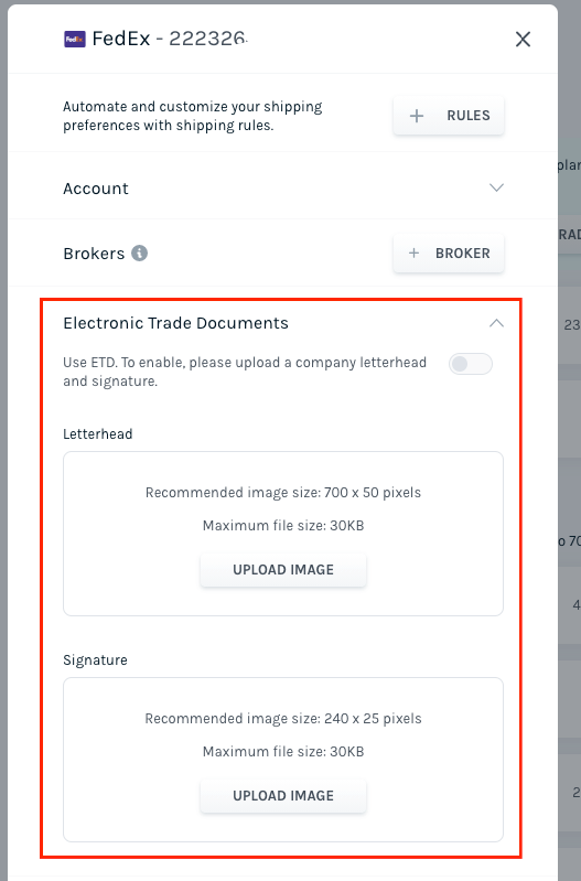 Using Electronic Trade Documents (ETD) Easyship