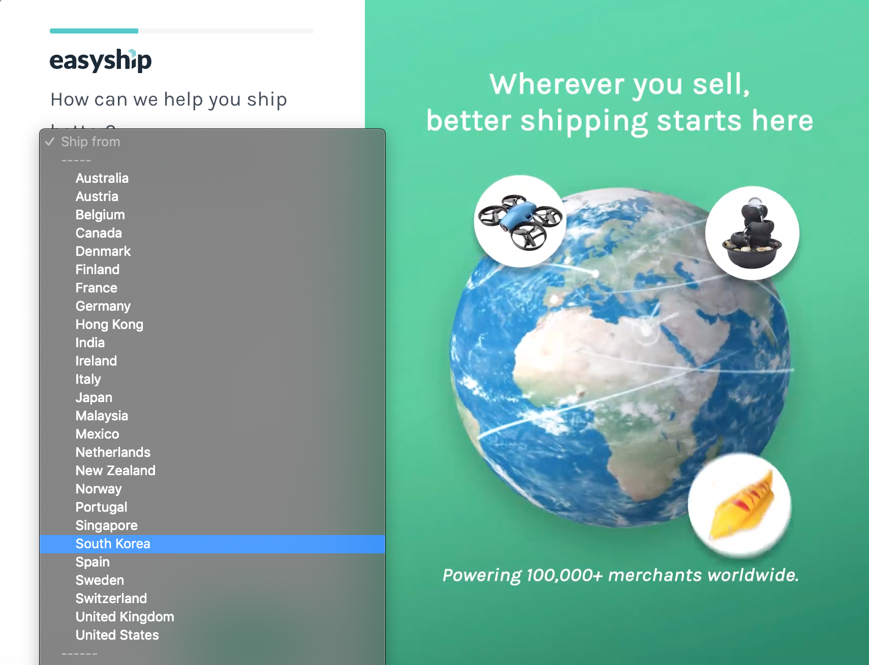 List of Easyship Supported Countries